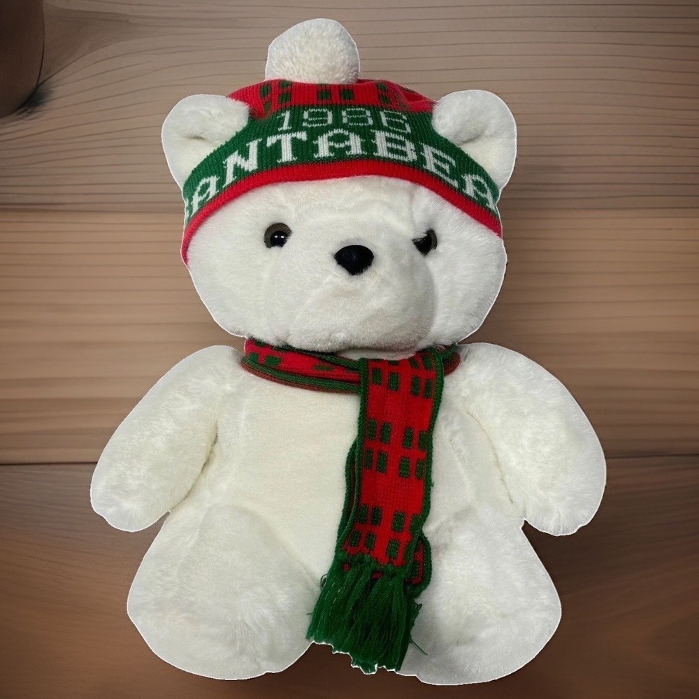 1986 SANTA BEAR Dayton Hudson Christmas Plush w/Hat/Scrf Santabear 16"